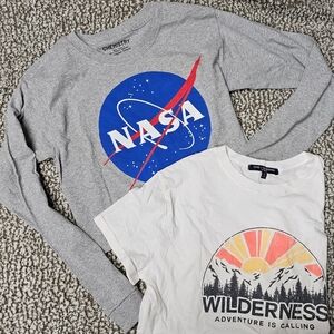 2 Medium Graphic Tees - NASA & Wilderness